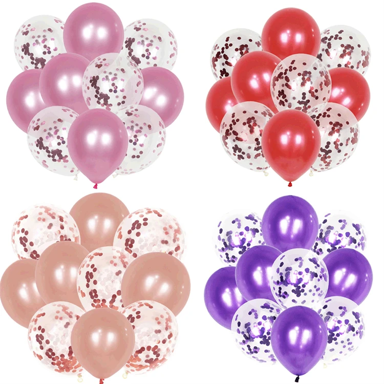 
12 Inch 10Pcs/Sets Latex Balloon Set Pearlescent Balloon Wholesale Mixed Birthday Wedding Party Decoration 