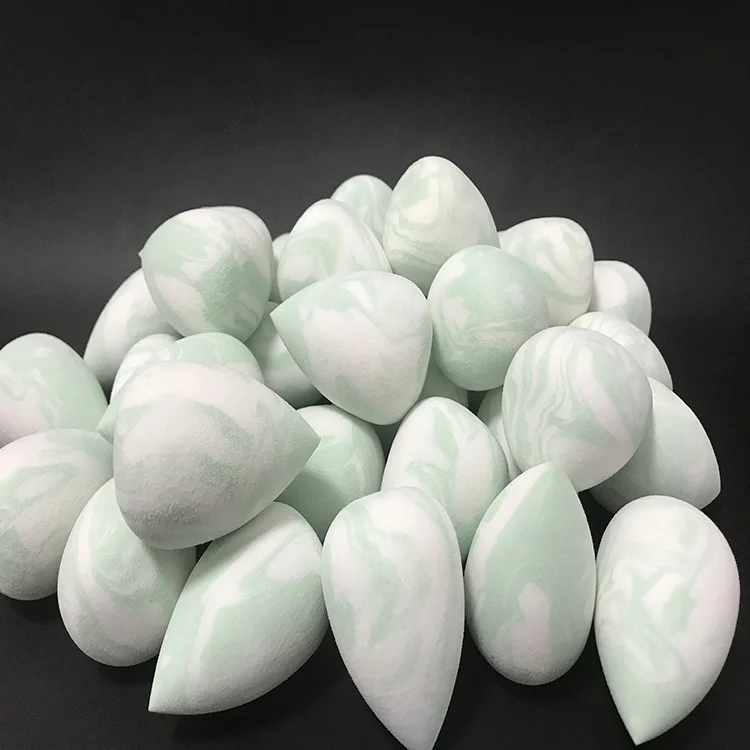 
Plastic custom shape marble makeup blender sponge cosmetics accessories made in China 