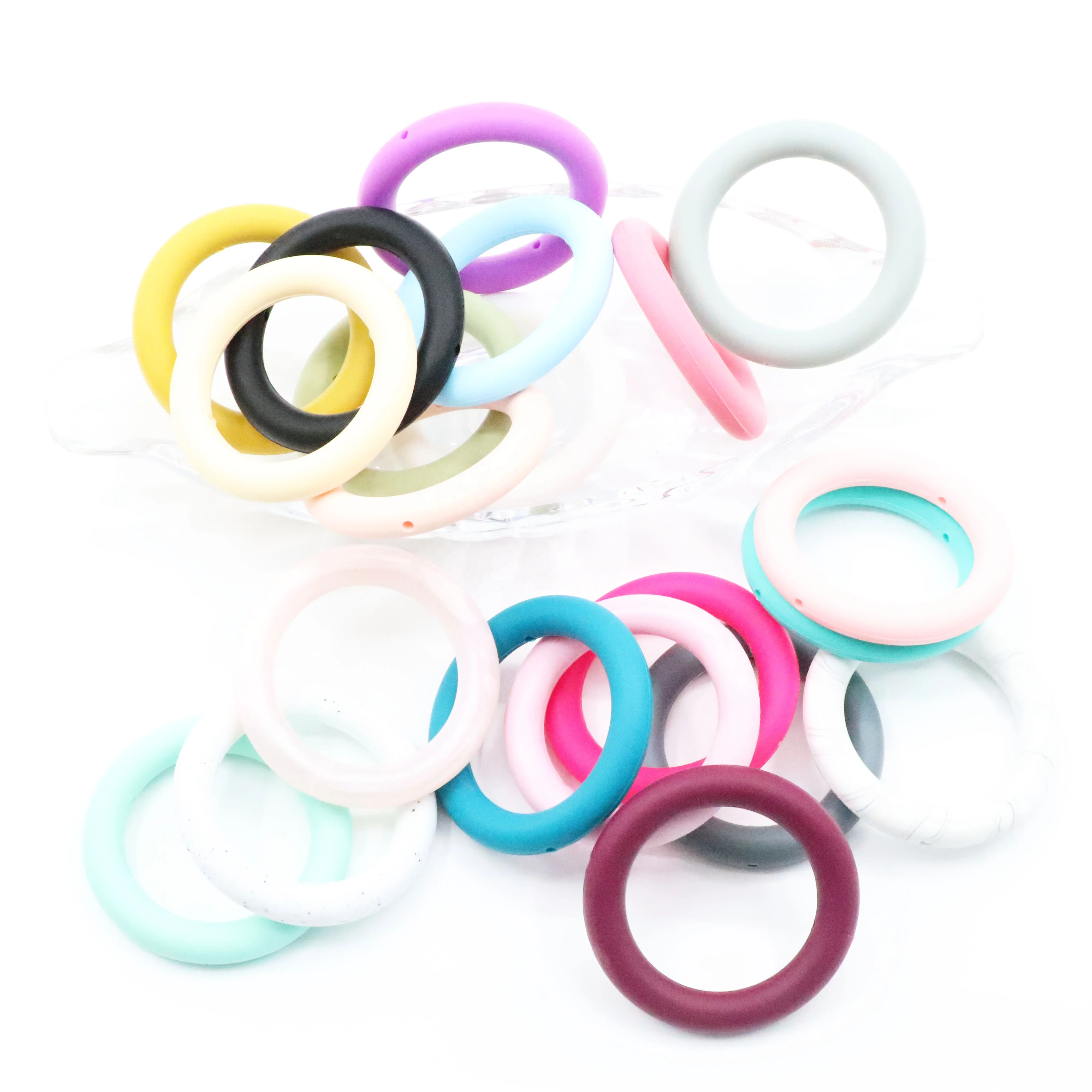 Оптовая продажа, Детские Силиконовые игрушки для прорезывания зубов, без БФА, детское кольцо для прорезывания зубов