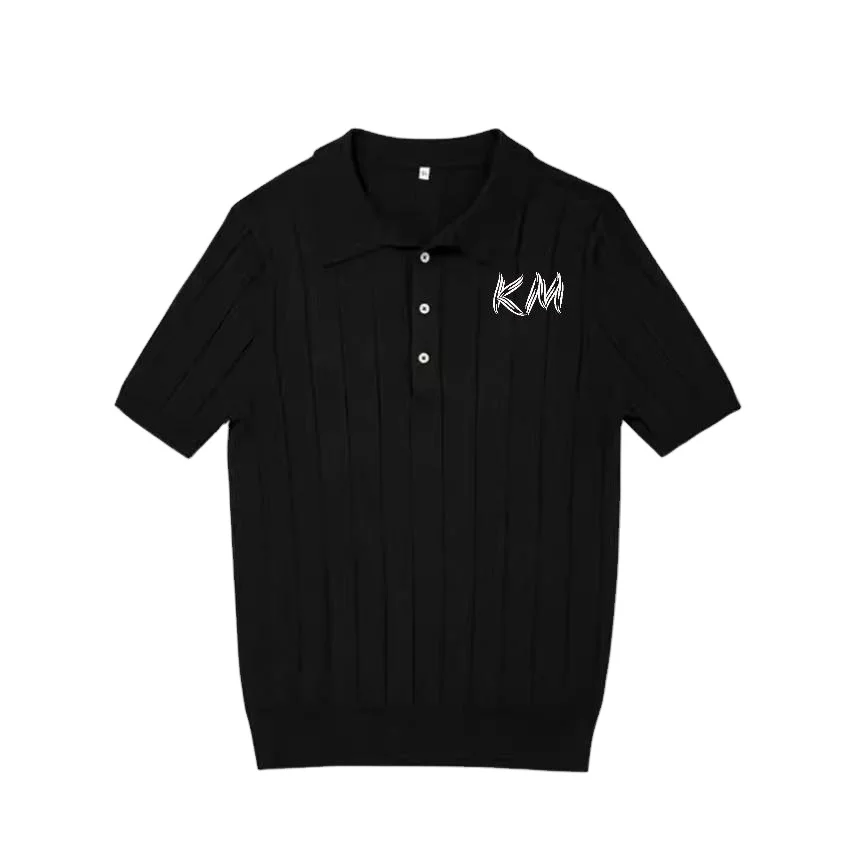 Высококачественная одежда на заказ, шелковая Летняя мужская рубашка-поло с короткими рукавами и лацканами