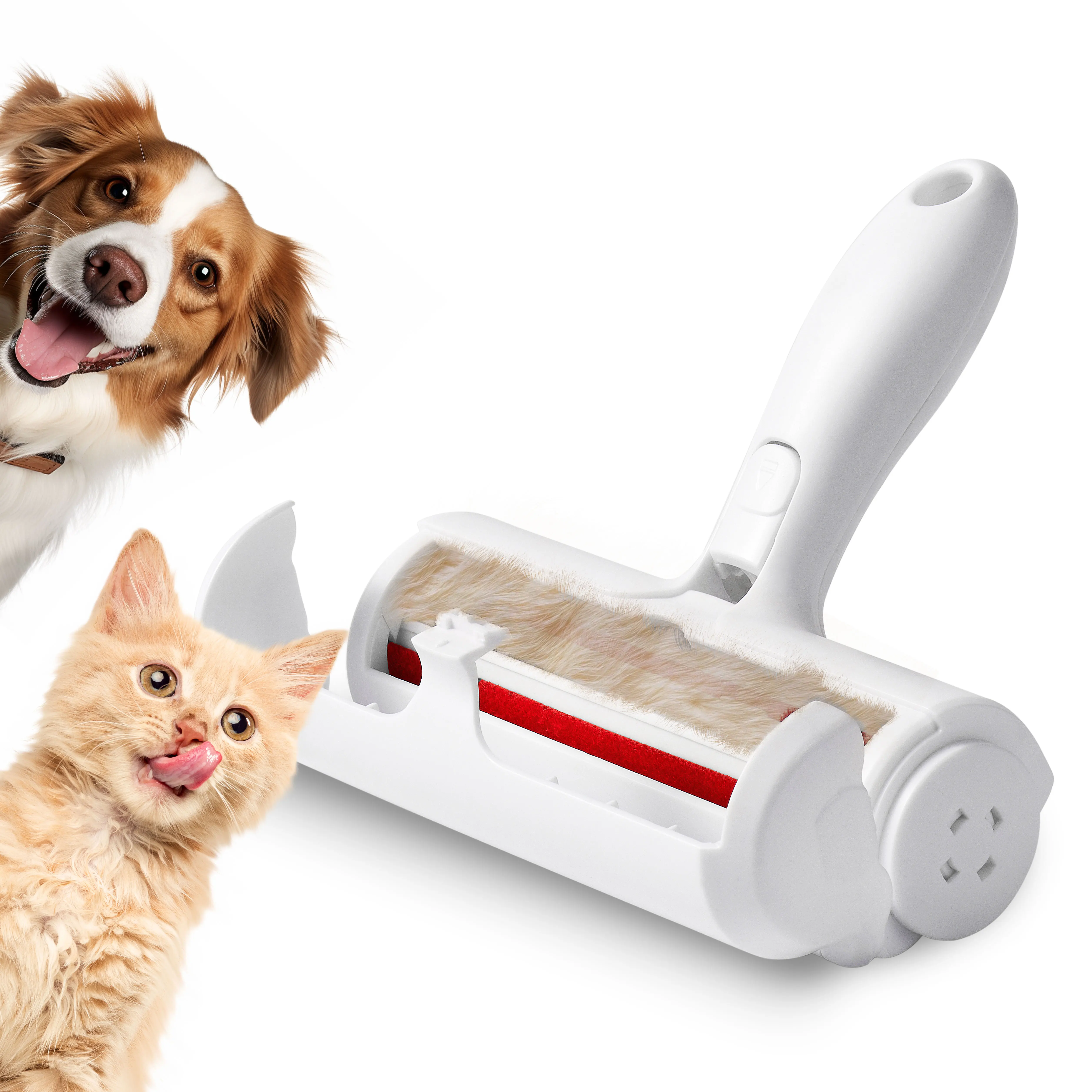 Custom Pet Hair Lint Remover Roller Brushes Self Cleaning Reusable Carpet Cat Fur Dog Pet Hair Remover for Clothes