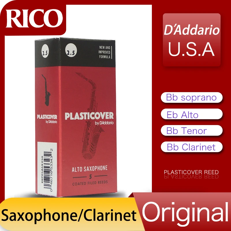 Оригинальный D Addario RICO Plasticover Bb soprano sax Eb альт-саксофон тенор Саксон тростник