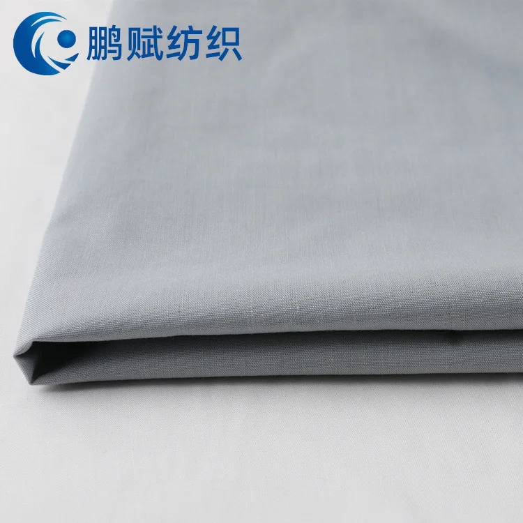 In stock 65 polyester 35 cotton 102gsm plain popline printing TC fabric for packet uniform shirt medical