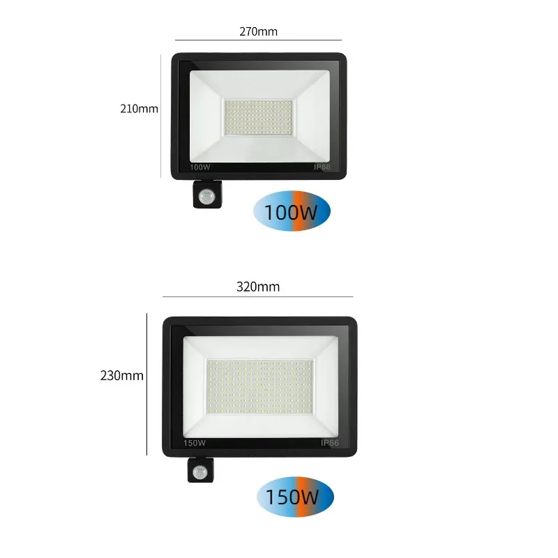 IP65 waterproof outdoor garden square Outdoor led flood lighting motion sensor 50w 100W 200w LED Flood Lights outdoor