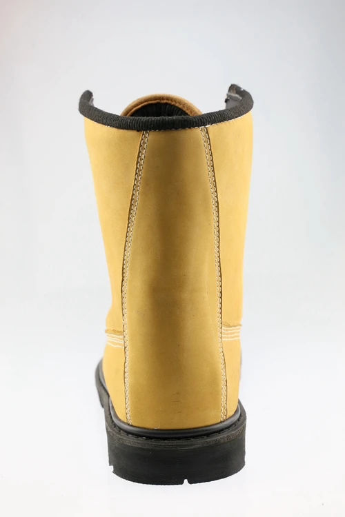 Safety boots brown high cut shoes with steel toecap all standard