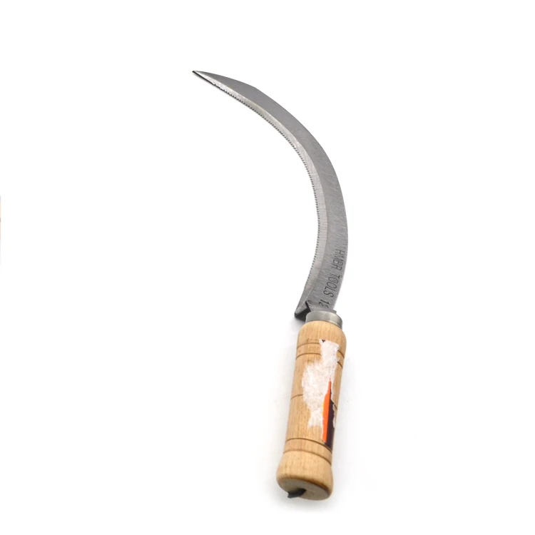 Agricultural Hand Tools Farming Garden Sickle with Wooden Handle