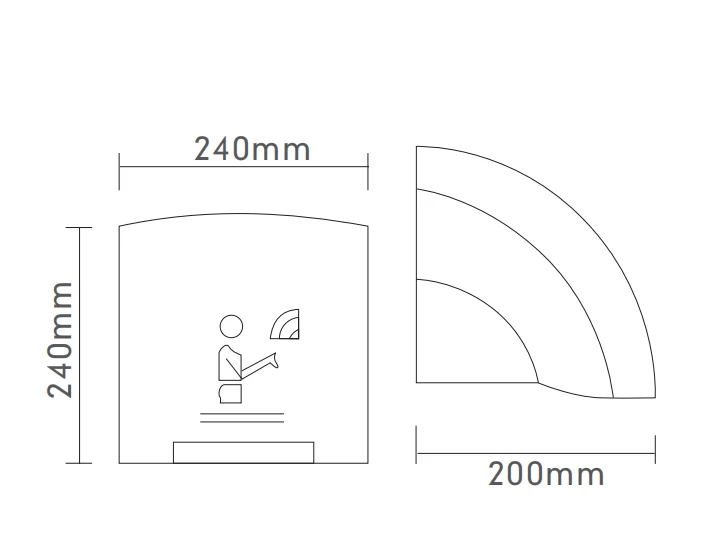 2024 hot sale economical cheap automatic high speed classical ABS hand dryer used in washroom/bathroom