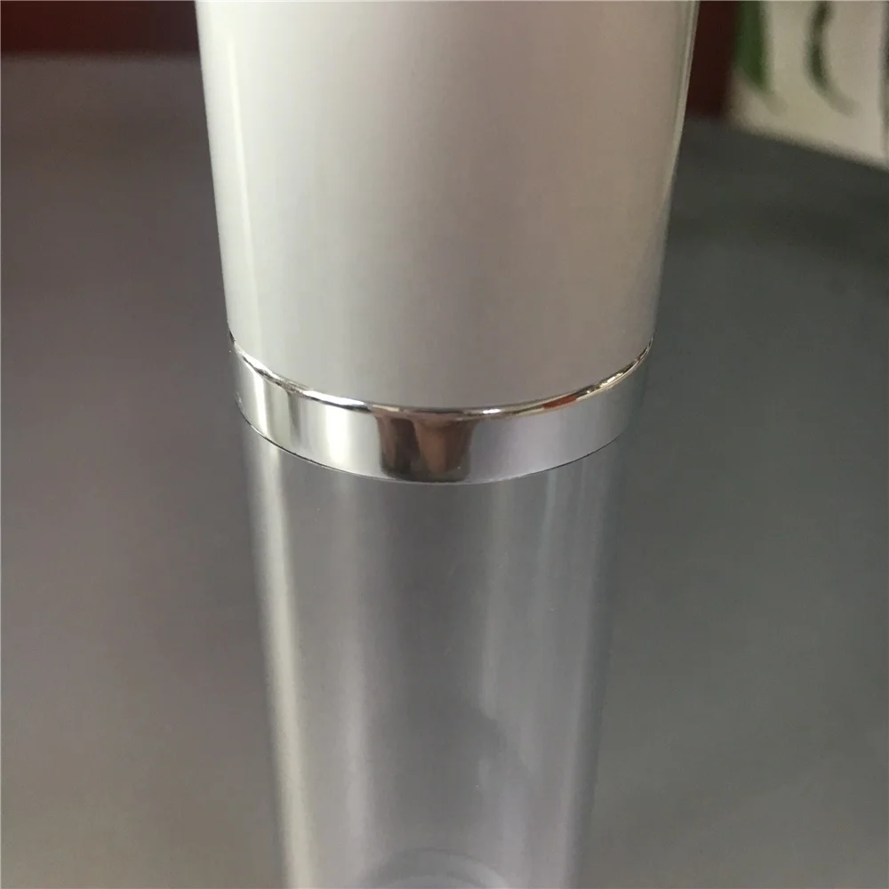 30 ml silver plastic airless pump bottle