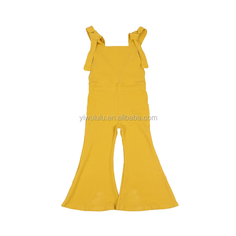 red baby bodysuits cotton fabric toddler girl bell bottom jumpsuits strap girl overalls