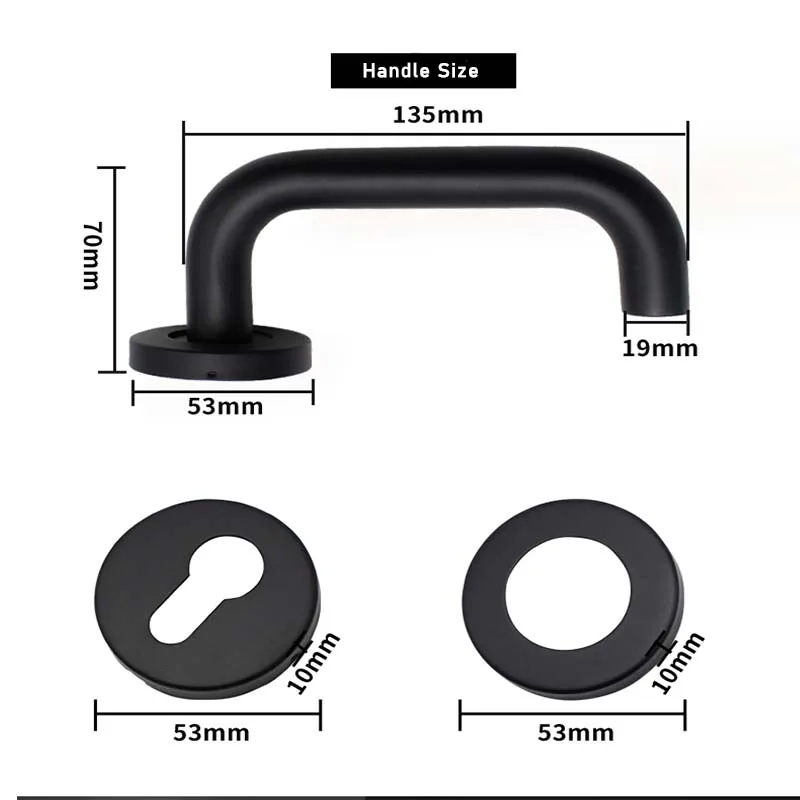 Wholesale European Indoor U Shape 304 Stainless Steel Lever Handle Door Handle