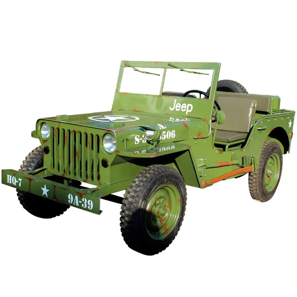 American World War II jeep model restaurant bar mall large decorative props  outdoor statues