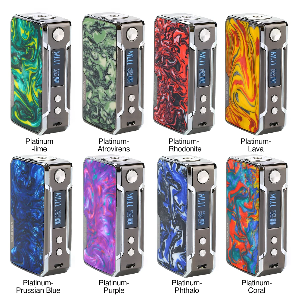  Оригинальный VOOPOO Drag Mini Platinum Edition 117W BOX MOD 4400mAh Встроенный