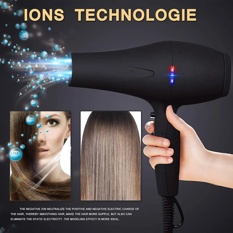 professional hair blower salon dryer hair styler ionic hair blower with LED light