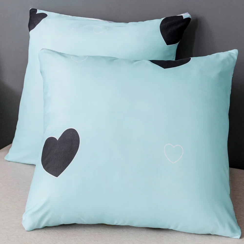 1800 Series Heart Printing 4PCS 6PCS Collection Soft Microfiber Fitted Bed Sheets Sets