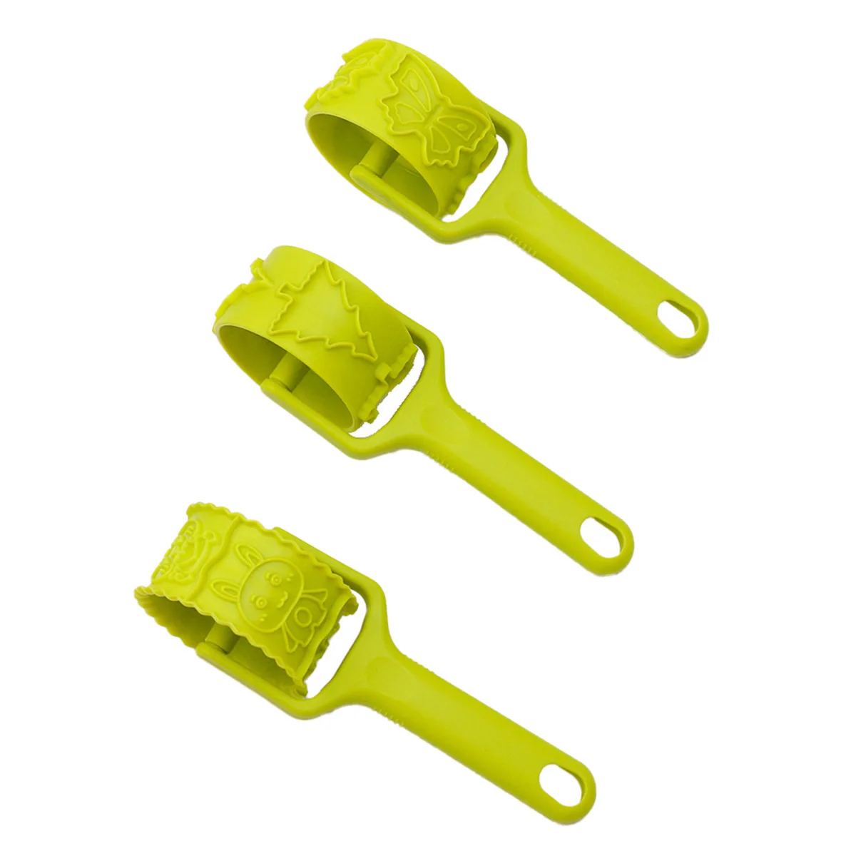 Silicone Cookie Stamps Christmas Pattern Heat Resistant Wood Handle Press DIY Biscuit Stamps Cake Molds for Baking Decoration