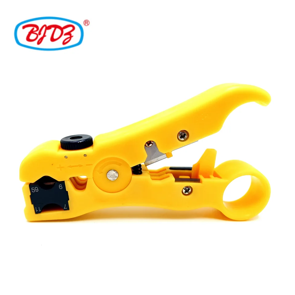 Universal stripping tool use on coaxial cable RG59 RG6 RG7 RG11 round networking cable and flat telephone cable in stock