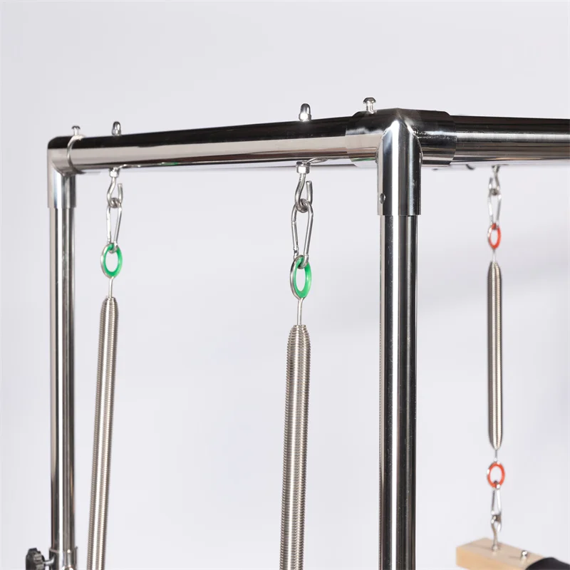 Wooden Equipment White Cadillac Pilates Reformers Home Gym Reformer Pilates Bed