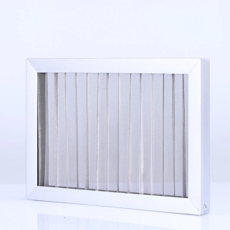 
G3-G4 Metal Panel Industrial cellulose Pleated Suction micro Pre air Filter 
