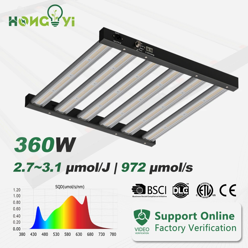 LED 360W all in one design Full Spectrum power supply inserted horticultural led grow light