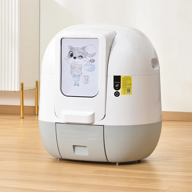 Modern Large Closed Automatic Self Cleaning Cat Litter Box Hidden Electronic Robot Cat Litter Box For Ozone Deodorizing