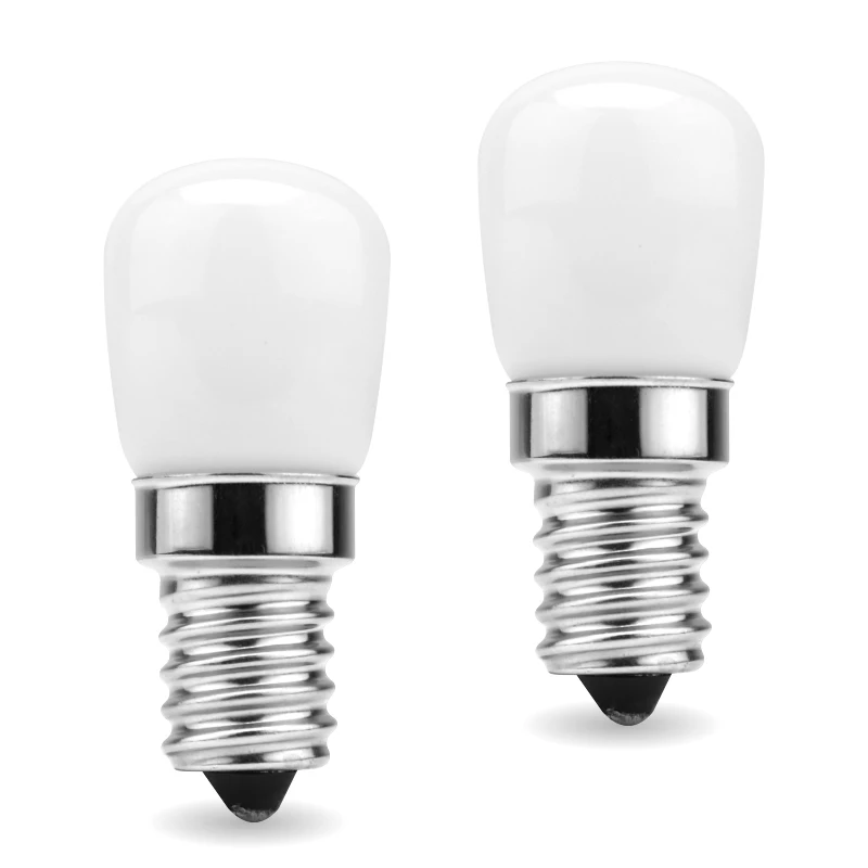Mini Fridge Light Bulb 110V 220V 1.5W B15 E12 E14 T22 T26 Milky Glass White Warm Refrigerator LED Lamp Replace Halogen Lights