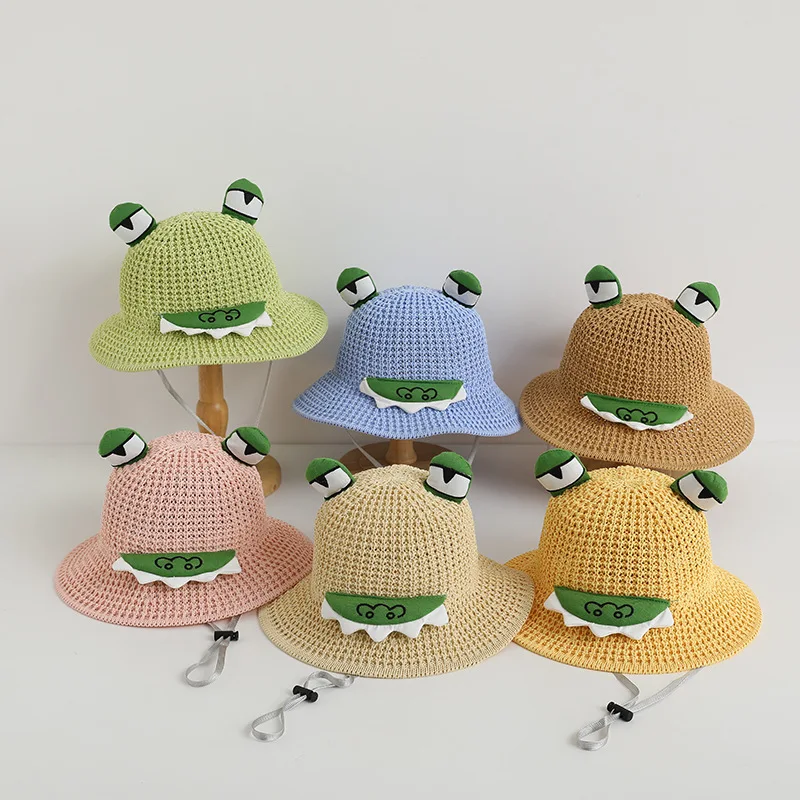 2024 NiYang Summer new unisex children sun hat knitted fun animal style cute fisherman hat