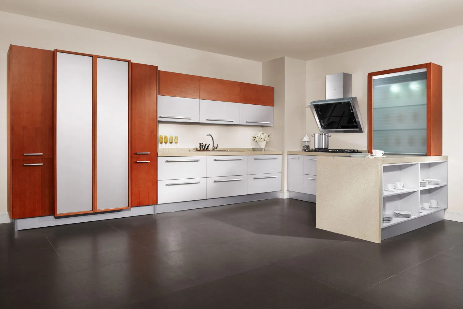 CBMMART High Quality Water Proof Kitchen Cabinet Lacquer Modern High Technical White Sale Accessories Kitchen Remodel