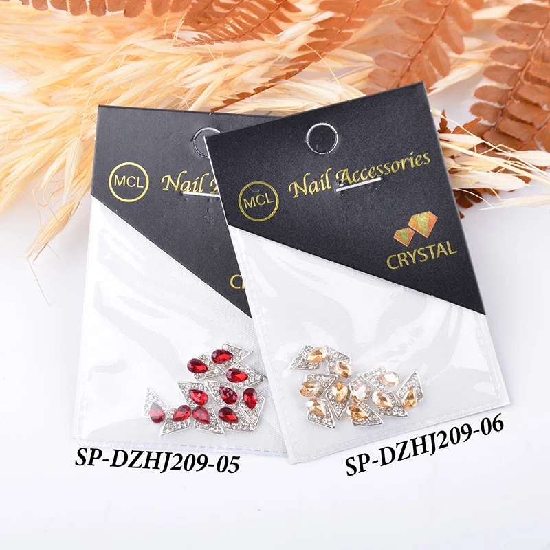 New Arrival Bulk Metal Nail Rhinestone Jewelry Chrome Heart Nail Charms