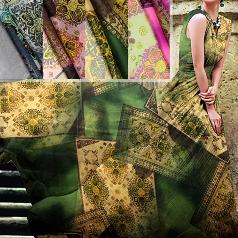 
 Атласная ткань, выбор, разноцветная цифровая печать, 100% шелк, материал 45 ярдов, шифоновая шелковая ткань  