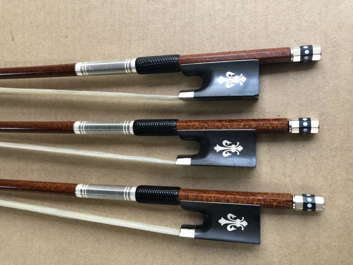 ebony frog  pernambuco carbon fiber violin bow