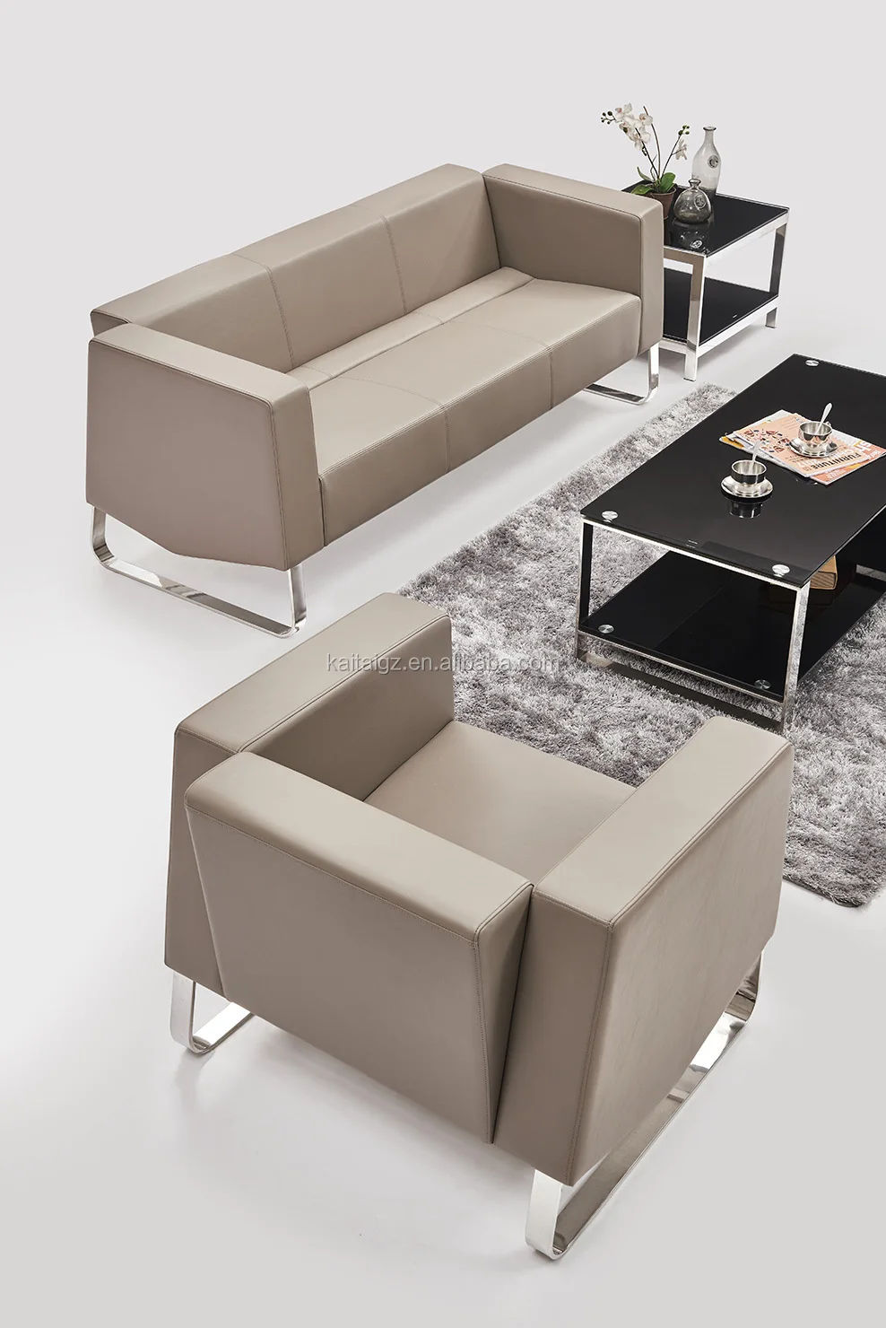 K8812 PU leather office sofa set conference business sofa set using from China living room sofa