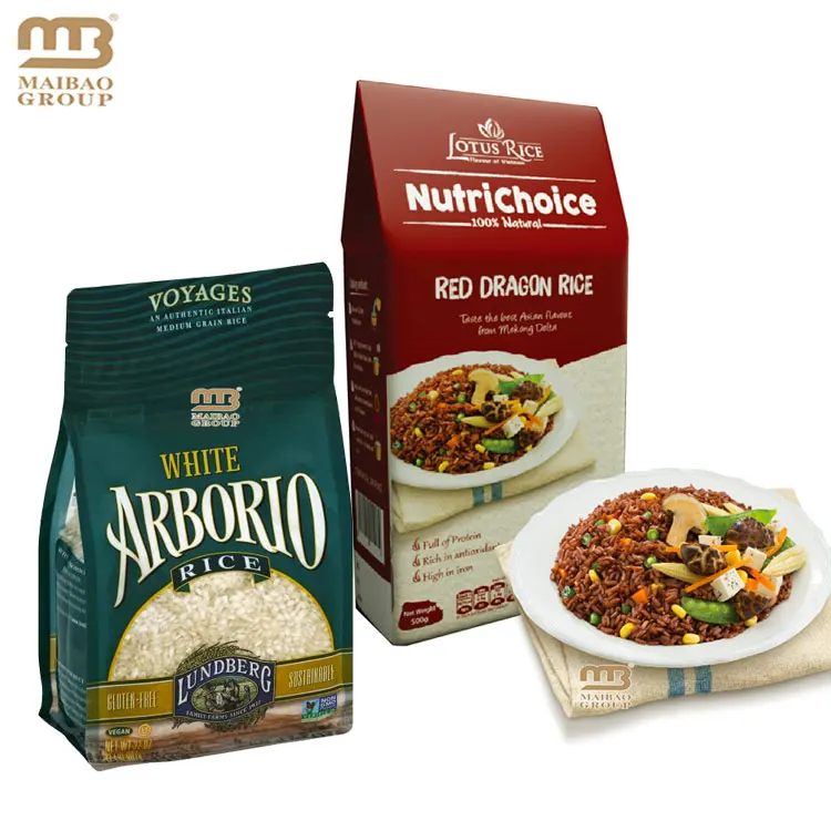 High Quality Food Product Type And Bag Packaging Classic Jasmine Rice Bag With Handle/plastic Rice Bag 1kg 3kg 5kg