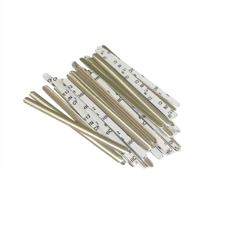 In stock fast delivery 5mm disposable flat metal aluminum clip nose adhesive nose up lifting shaping clip