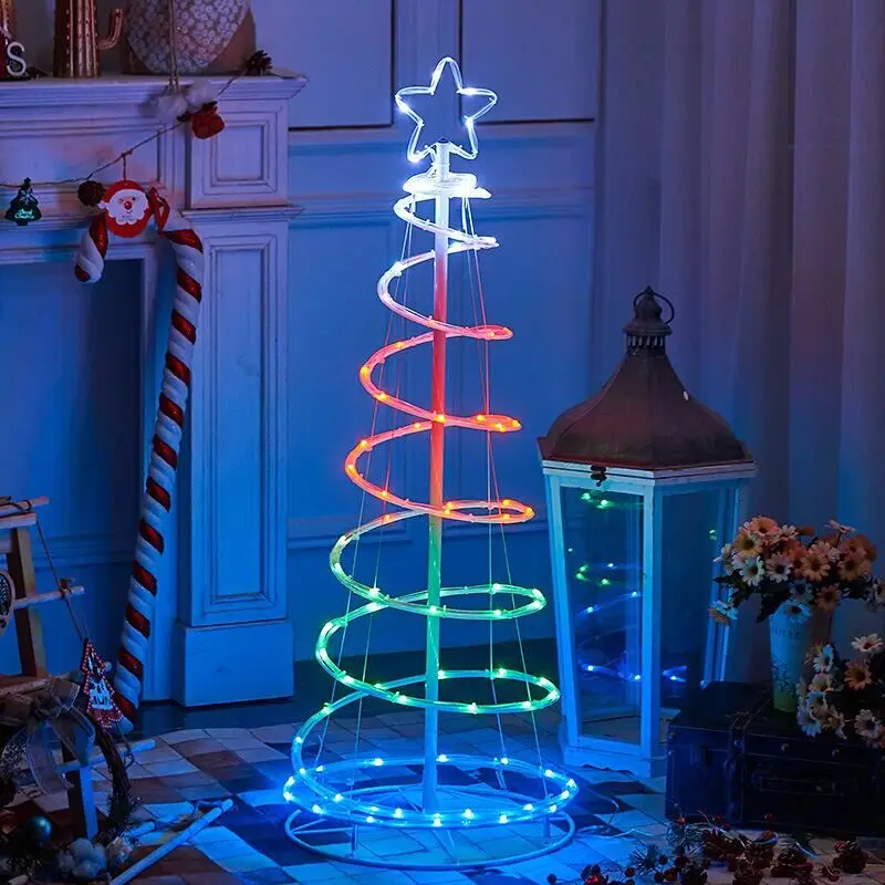 1.5m high Tower Tree light foldable Holiday Led christmas string lights RGB Lamp for Birthday Party home Garden