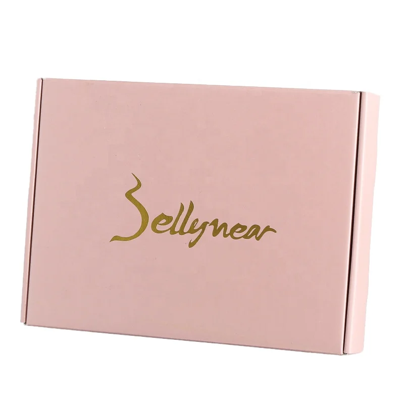 pink color customized size corrugated mailer paper gift box