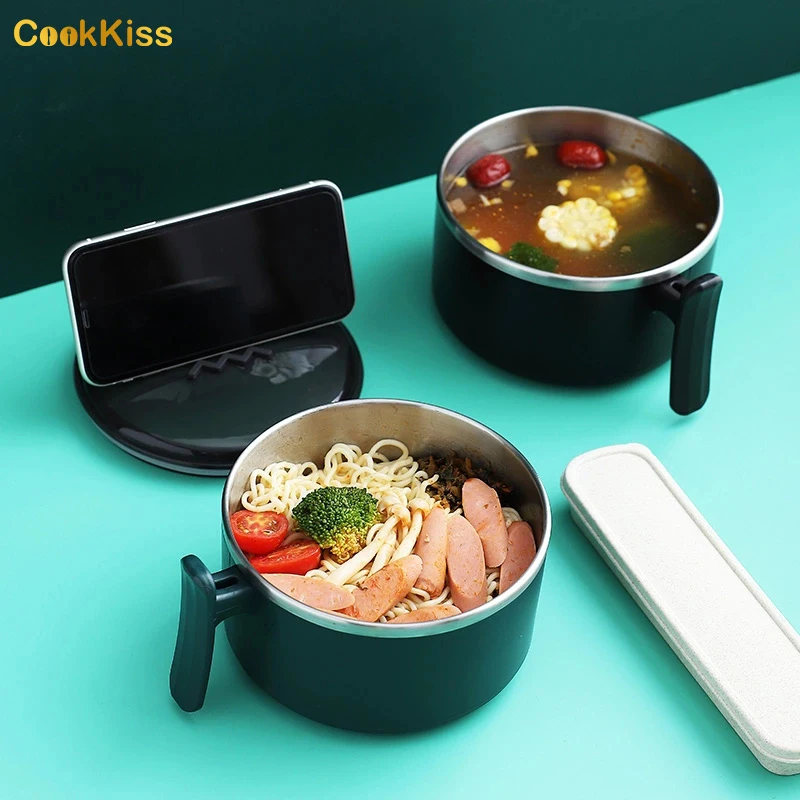 Custom Printed Colorful Stainless Steel Japanese Instant Noodle Bowl