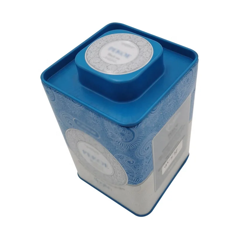 Tin Box Metal Tinplate Square Tea Tin