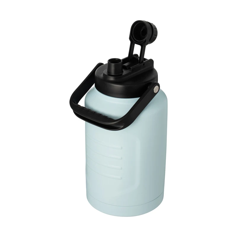 AMZ Popular 128oz Double Layer Stainless Steel Beer Keg Metal Growler Gym Fitness Water Bottle 1 Gallon Jug