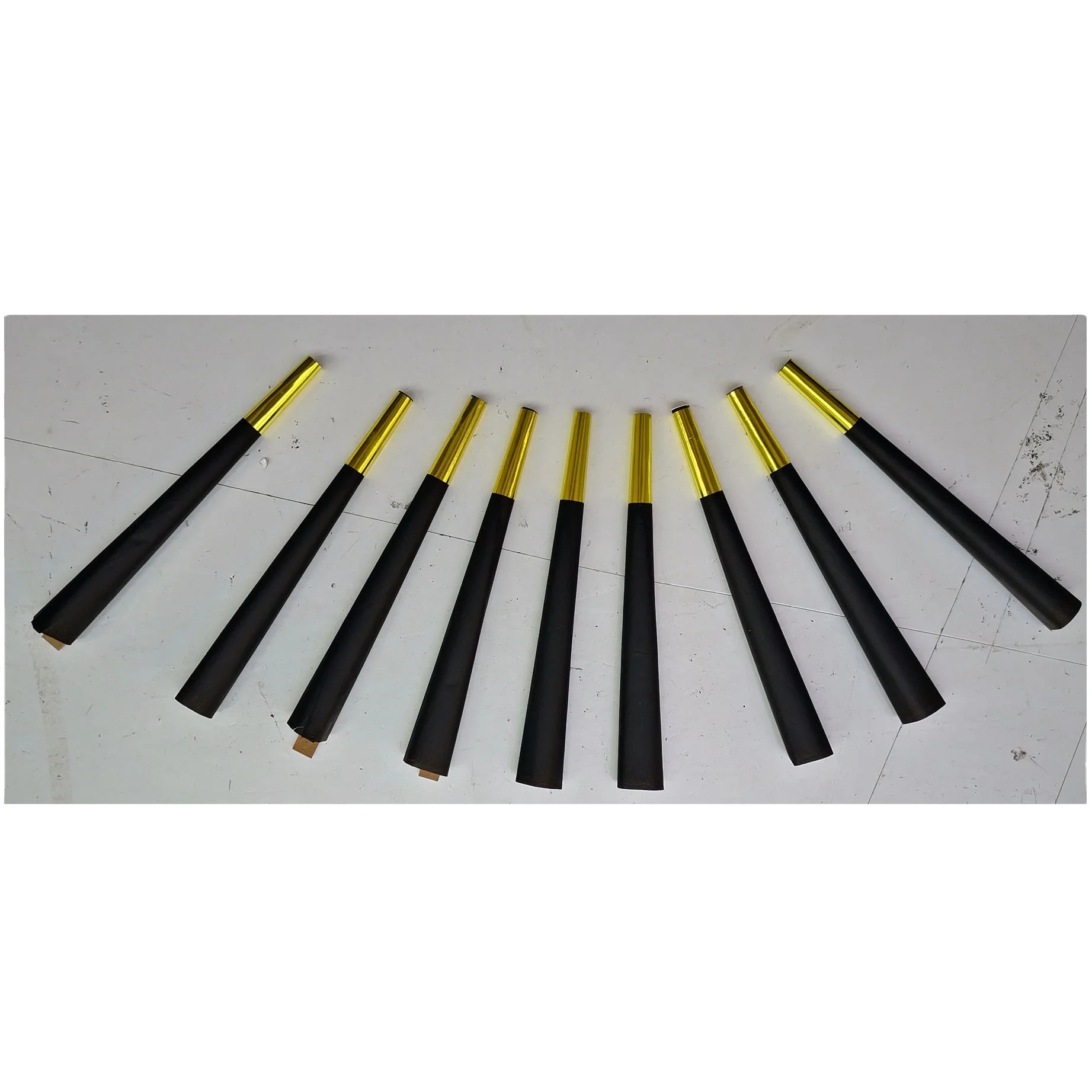 
pre rolled cones custom black paper with gold foil filter of king size 109x44mm 