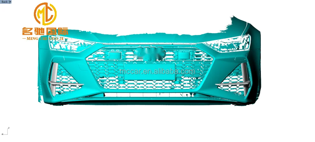 Model 20-21 For  Audi RS7 ABT Style Carbon fiber bumper fog lamp frame Vent decoration blade wind knife