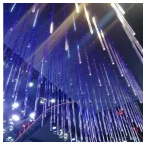 Disco club party light RGB/RGBW 3D led meteor tube 360 pixel lighting for event ceiling decoration