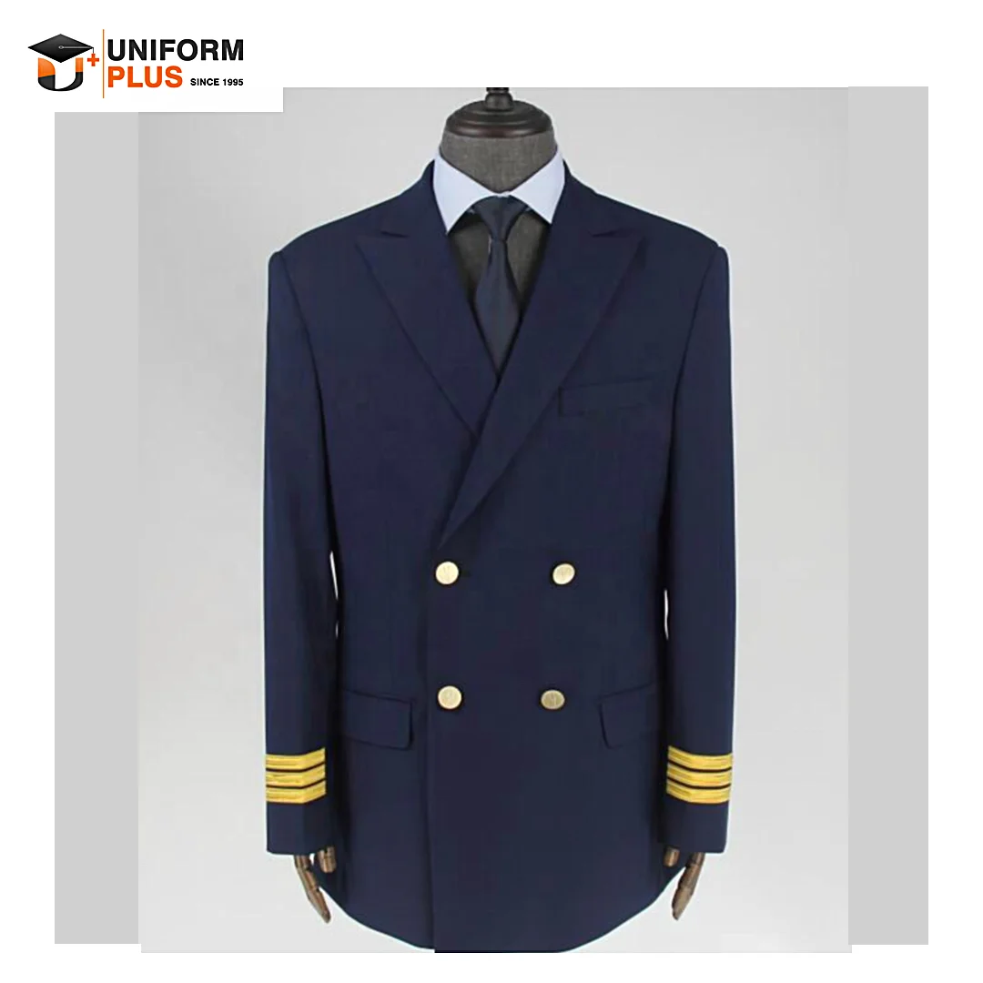Профессиональный авиационный летный экипаж, формальная форма первого офицера, темно-синий черный пиджак для капитана пилота