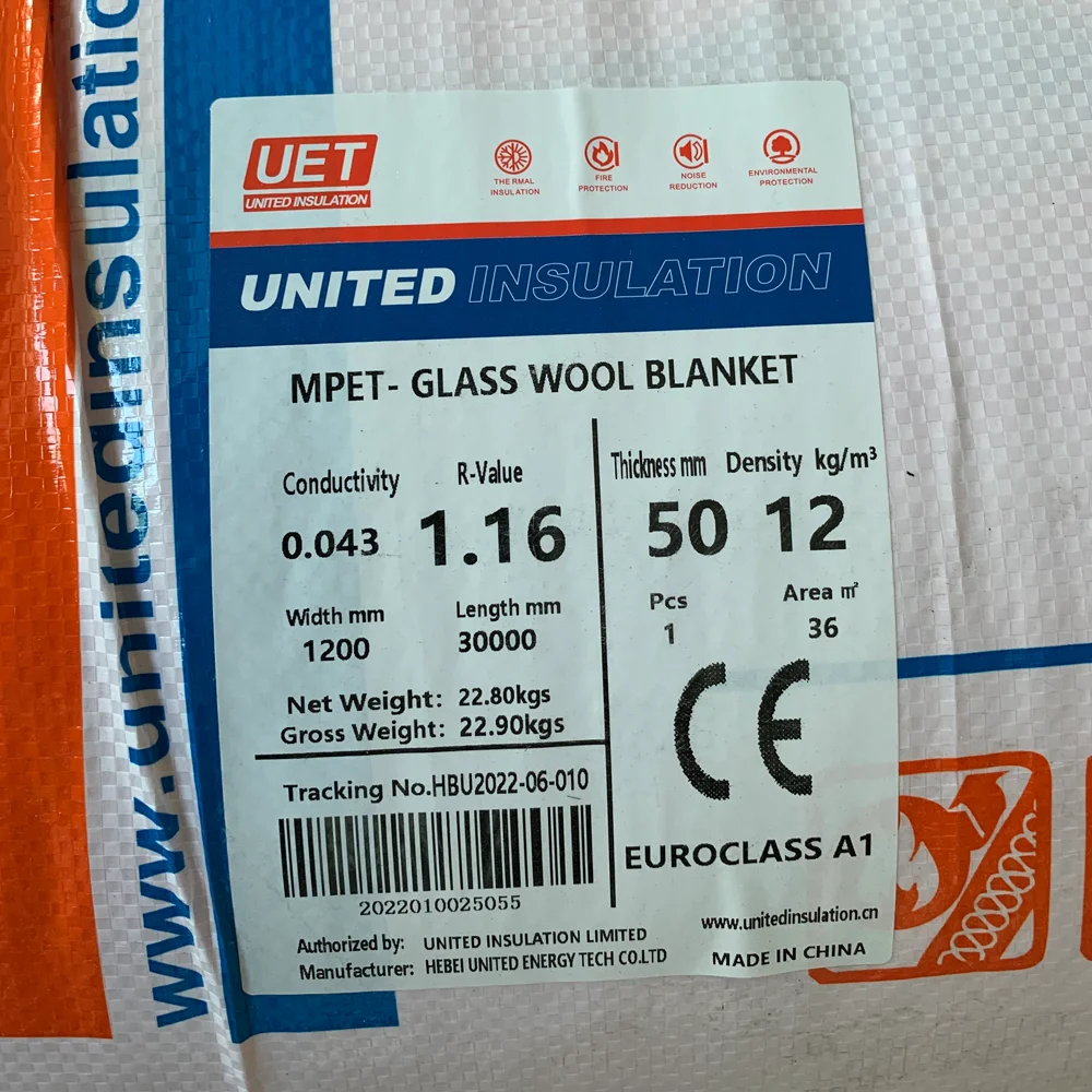 roof and wall thermal heat insulation 50mm thickness aluminum foil fiberglass insulation roll glass wool price