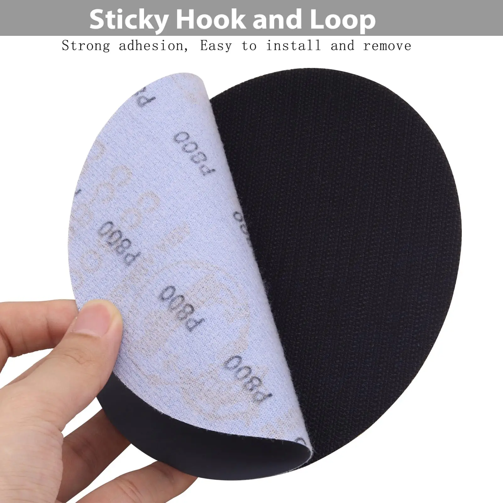 5 Inch 6 Inch Velcro Round Diamond Sanding Disc Silicon Carbide Hook and Loop Sand Paper Sanding Pad Fiber Disc for Marble Wood