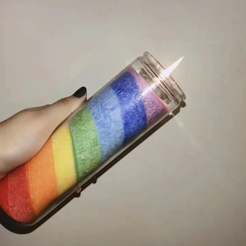 Wholesale Cheap Spiritual Saint 7 days long burning Jesus Glass Candles