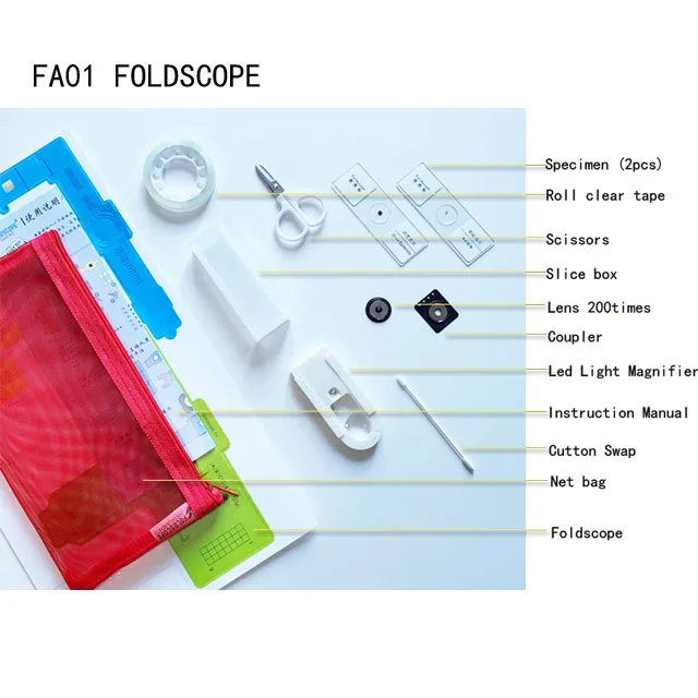 
Folding Paper 200times 1000times 2000times DIY Carry-on Microscope 