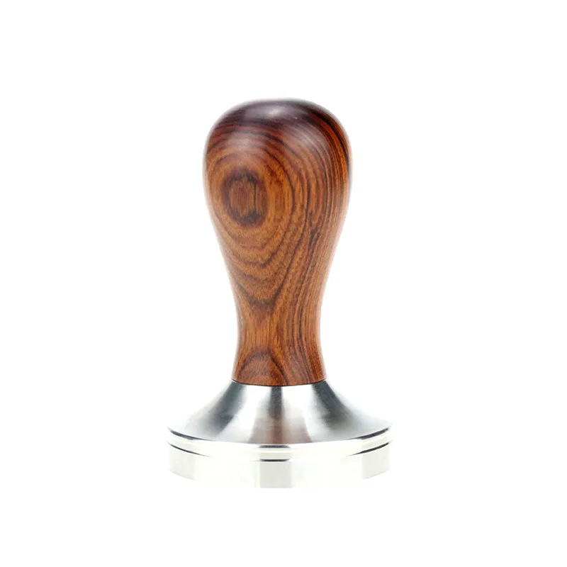 Custom Wood Stainless Steel 51mm 54mm 58mm Tamper Coffee Distributor & tamper
