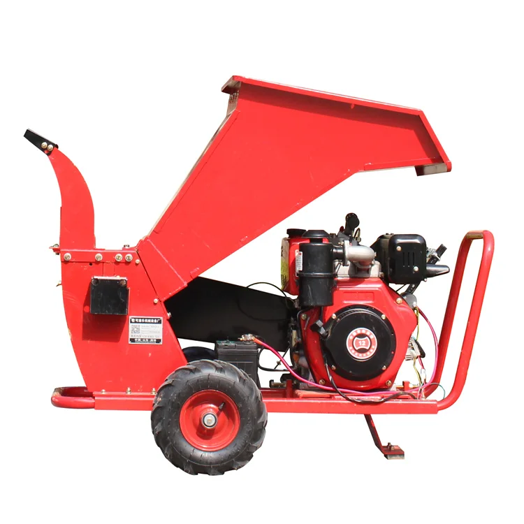 High Efficiency Forestry Wood Log Waste Use Self Powered Hydraulic Portable Mobile Wood Chipper/Wood Shredder/Crusher
