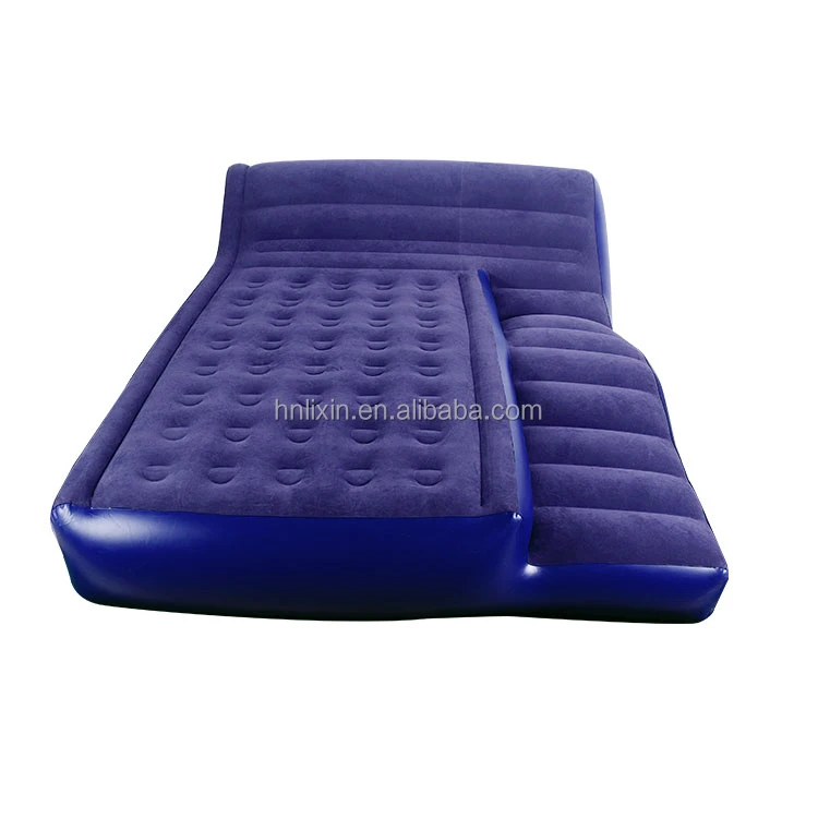 Customized Household flocked surface inflatable sofa bed bedroom furniture inflatable toddler bed outdoor air mattresses bed