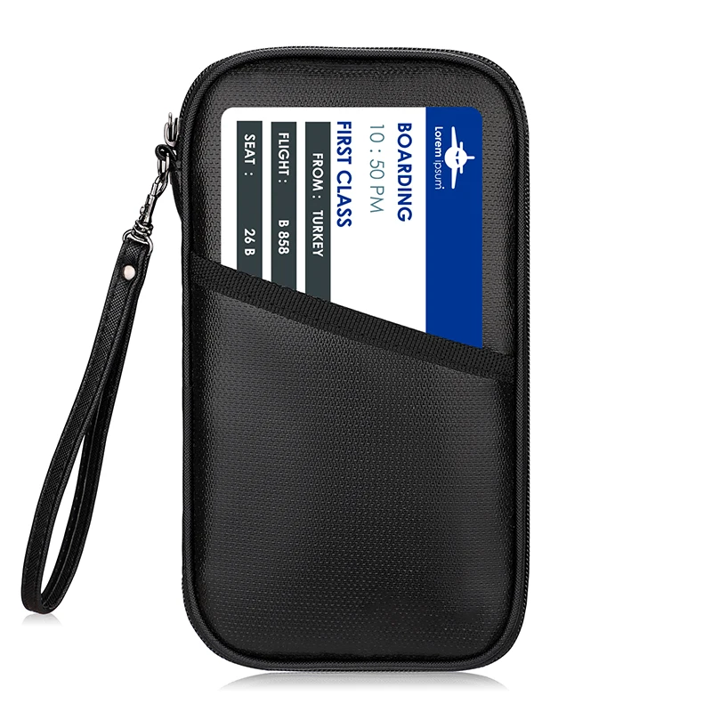 2022 Fire Resistant Safety Money Valuables Fireproof Bag License Holder Key Passport Carry Bag Storage Bag